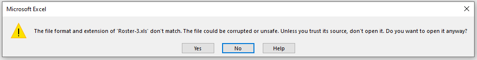 warning